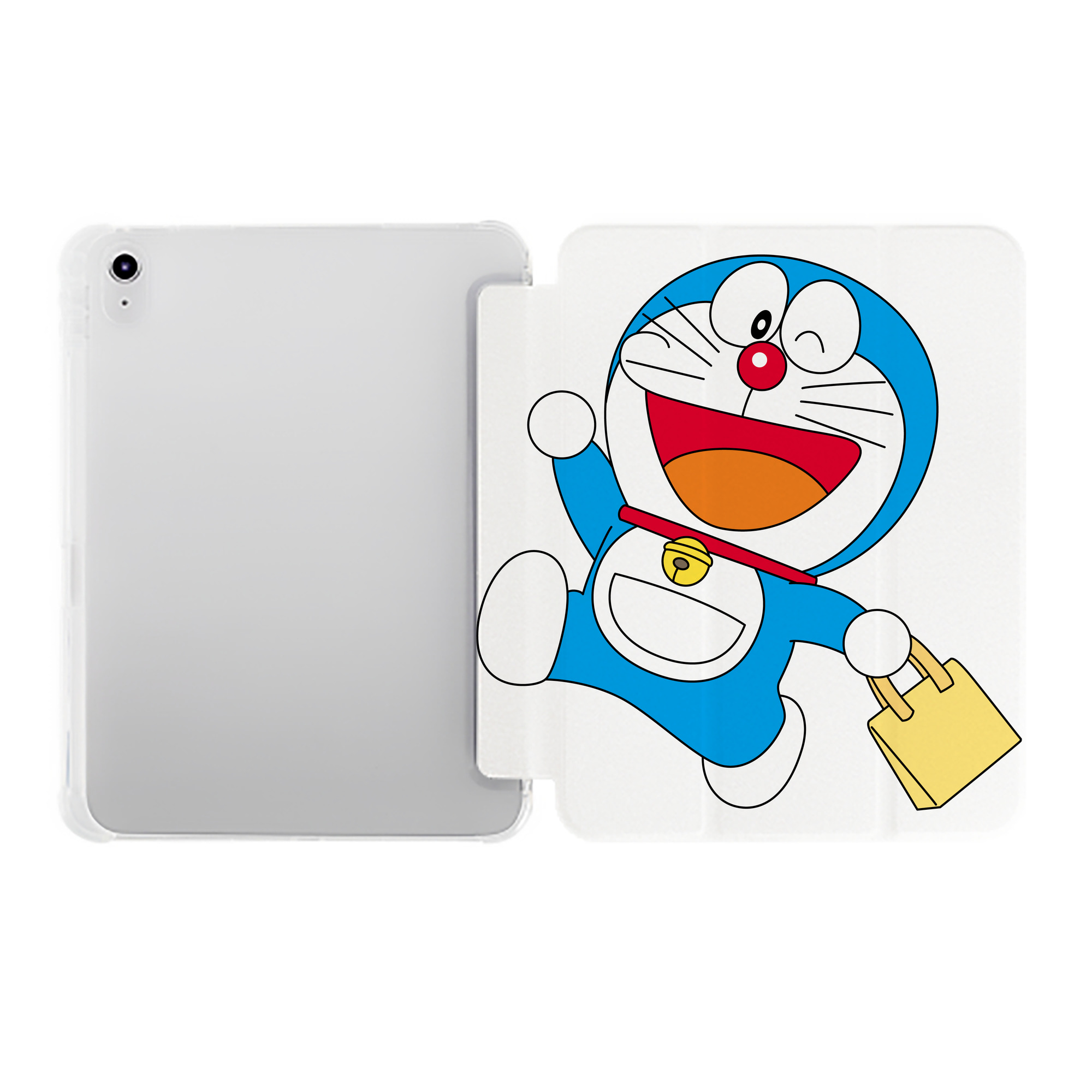 （画像用） ドラえもん Doraemon IPad ケース ペン収納付き 三つ折りスタンド PUレザー×シリコン 対応機種9.5/10.5/10.9インチ